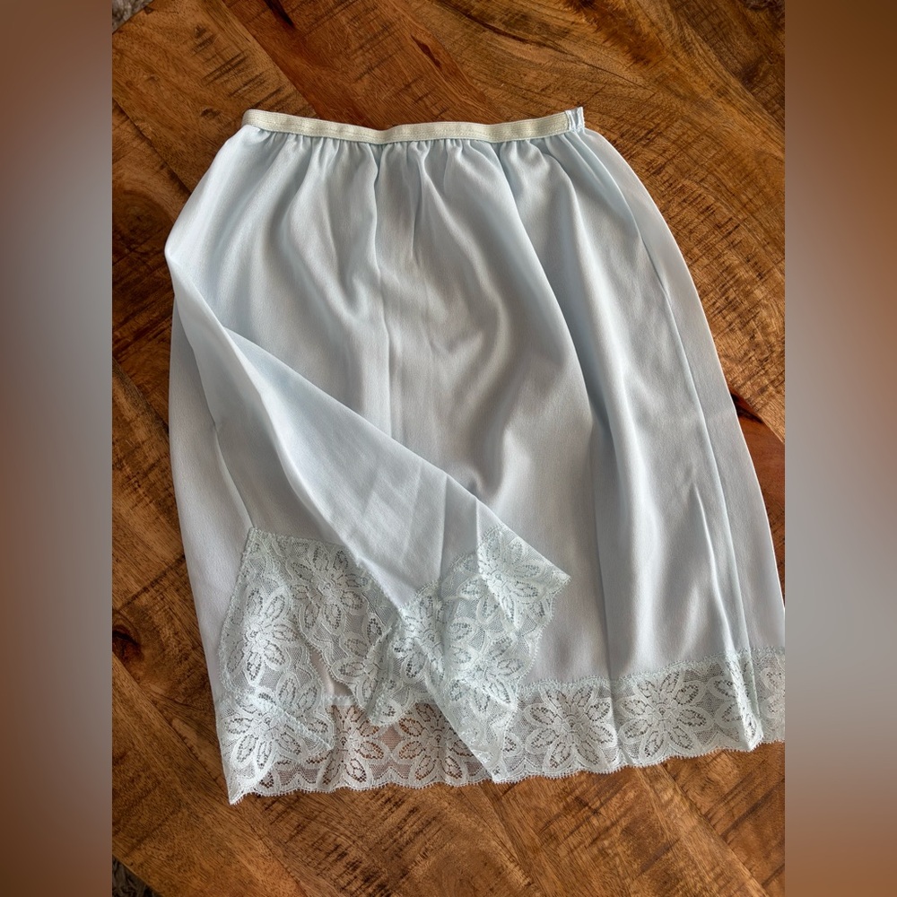 Vintage Half Slip Baby BLUE Sz M Greenco Maid Medium